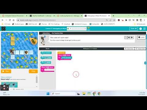 Code.org Express: Lesson 2 - Debugging in Maze (23 - 24)