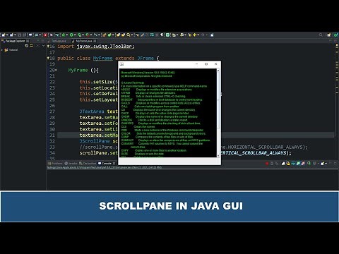Java GUI Tutorial #65 - Create a ScrollPane Using JScrollPane Class In Java GUI Swing