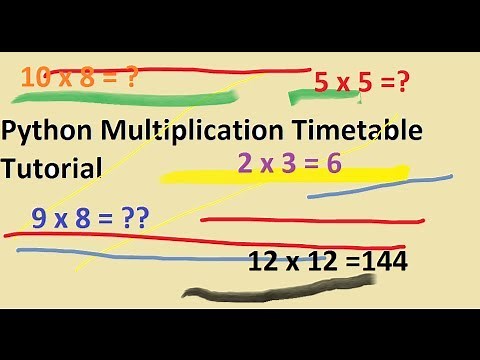 Python Multiplication Timetable Tutorial
