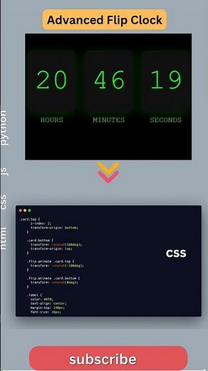 Create a Realistic Flip Clock with Just One File!