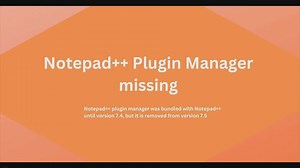 Notepad++ Plugin Manager missing