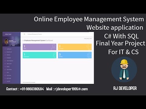 Employee Management System | Final Year Project | Web Application Asp.net Using C#