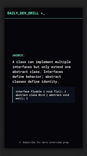 Java Interview Prep: Interface vs Abstract? 🏗️