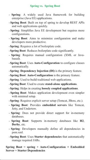 spring vs spring boot | java interview question #interview #javainterview #corejava #techshorts