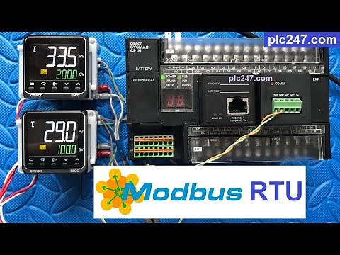 PLC Omron "Modbus RTU" Omron E5CC Tutorial
