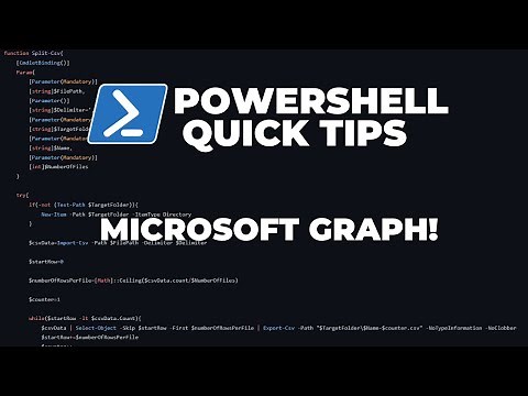 PowerShell Quick Tips : Microsoft Graph