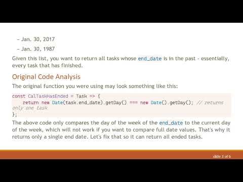 How to Return All Ended Tasks in JavaScript