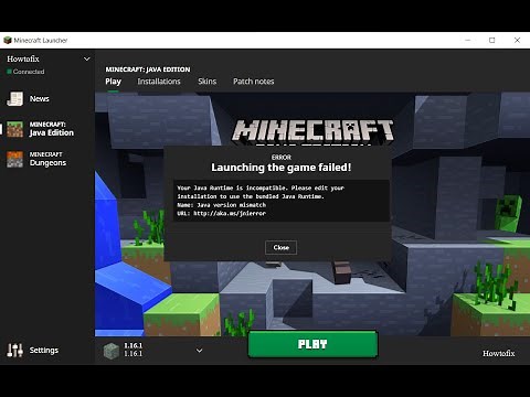 3 Ways To Fix Minecraft Launching the game failed | Your Java Runtime is incompatible