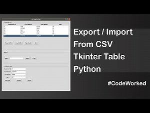 Import/Export Data to CSV, Show Data in Table | Save to MySQL - Python #mysql #csv #tutorial