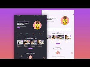 (1/5) Online Learning Website using Html Css Javascript & Bootstrap 5 | Responsive