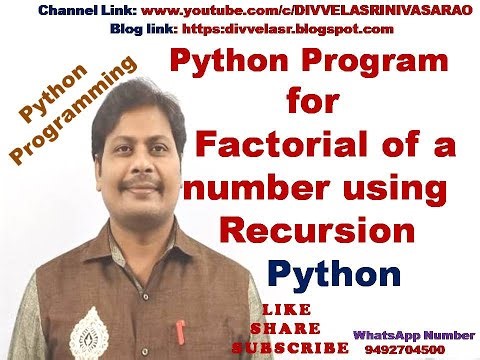 FACTORIAL USING RECURSION - PYTHON PROGRAMMING || RECURSION - PYTHON PROGRAMMING | Factorial Program