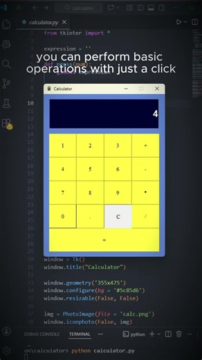 Projects With Python: Simple Python Calculator GUI #coding #programming #pythonprojects