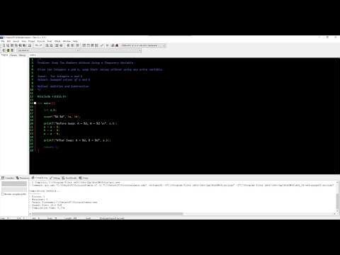 Swap Two Numbers Without Using a Temporary Variable (C)