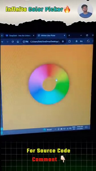 🔥Infinite Color Picker Using HTML CSS JavaScript | DevZiaul #shorts
