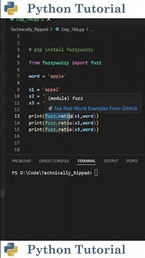 Fuzzy Matching In Python | Python Tutorial