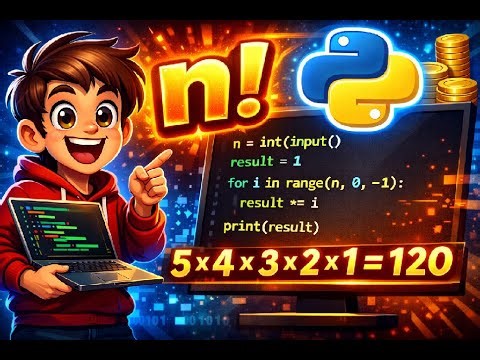 Python Factorial Program Step by Step | For Absolute Beginners