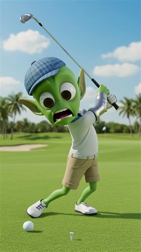 Alien Tries Golf... Instant Disaster! 👽⛳😂