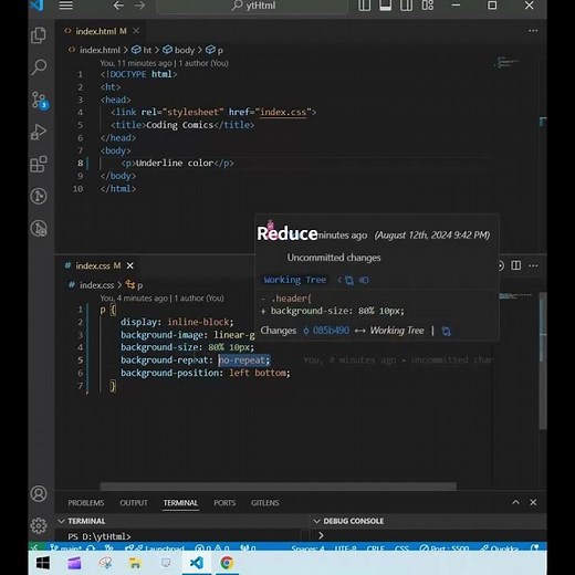 How to Adjust the Underline With and Size in CSS || Text decoration in css || HTML || CSS