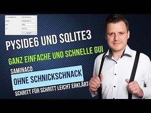 Create PySide6 GUI with Python & SQLite3 (save & load data) Database, User Interface