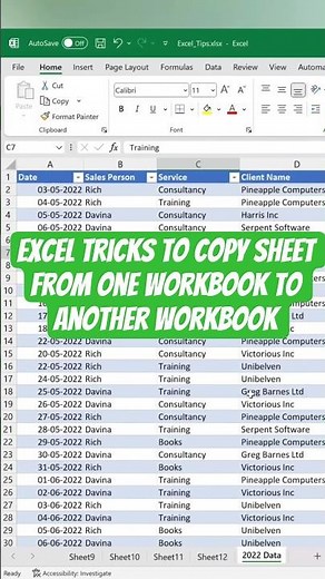 Excel tricks to copy sheet from one workbook to another workbook 📌 #ExcelTricks #ExcelShorts #excel