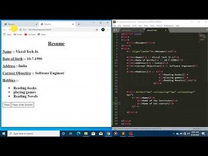 How to Create " Resume Using Html Tags "