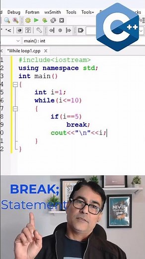 Break Statement in C++ | Break & Continue Statement in C++ Programming