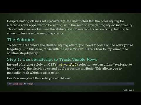 How to Apply Common CSS to Alternate Table Rows in HTML