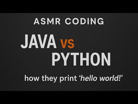 ASMR Coding | Java vs Python - How they print "hello world!"