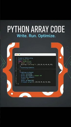 Python Arrays in 20 Seconds! 😱 Super Easy Explanation for Beginners #shorts #viral #python #array
