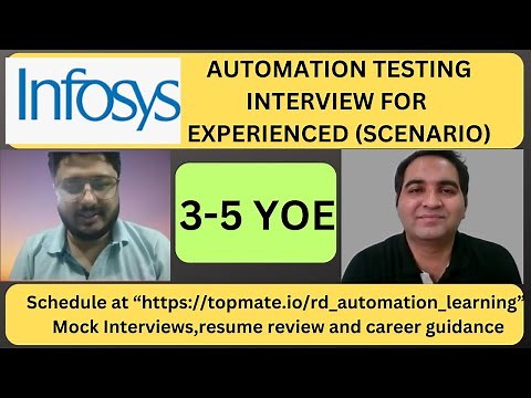 Infosys Automation Testing Interview Experience | Real Time Interview Questions and Answers