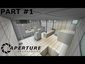 Minecraft Portal 2 Aperture Science Building Time-Lapse Part #1