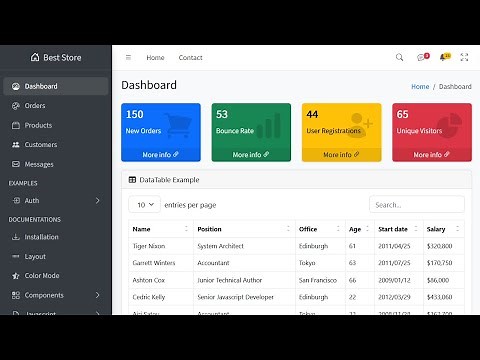 Create Admin Dashboard using HTML and Bootstrap | Sidebar | Vertical Navigation Bar