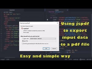 How to create a #pdf file from #html input using jspdf