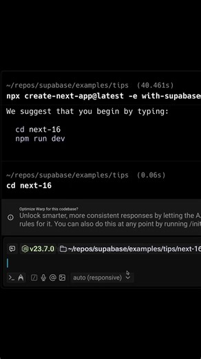 The fastest way to build with Next.js 16 and Supabase!