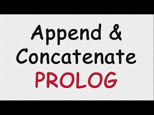 Append and Concatenate in prolog