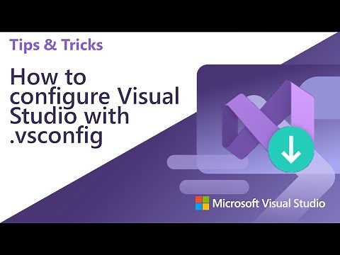 How to configure Visual Studio with .vsconfig