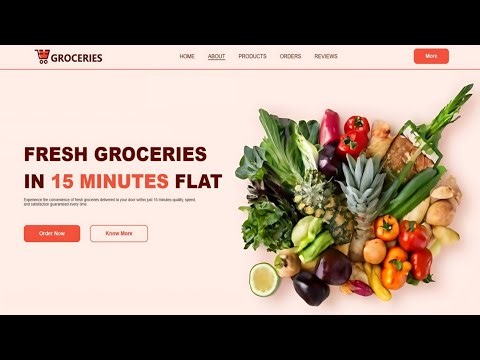 Create Grocery Store Website Using HTML & CSS | Fast Code