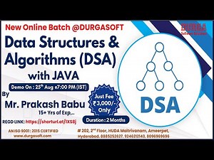 Data Structures & Algorithms with JAVA Online Training @ DURGASOFT