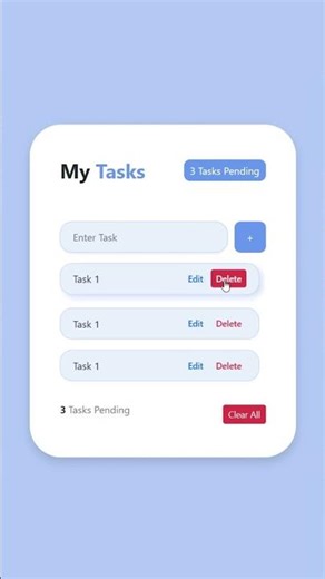 How to make a responsive task manager using HTML and CSS