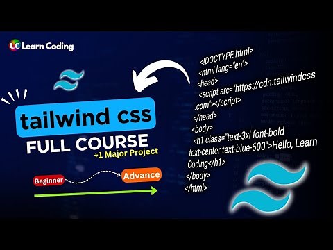 Tailwind CSS (v4.O) Full Course | Build & Deploy Portfolio Website | Learn Coding