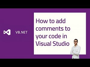 How to add comments to your code in Visual Studio