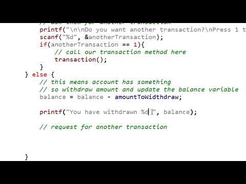 How to create a Simple ATM MACHINE in C PROGRAMMING