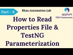 appium I how to read configurations from property file | parameterization in TestNG part-8 #selenium