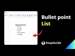 How to Insert Bullet Points List in Google Docs