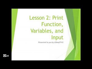 Python Basics: Print, Variables & Input Explained (Beginner's Guide | Lesson 2)