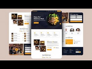 How To Make Restaurant Website Using HTML CSS Bootstrap & JavaScript | Step By Step Tutorial