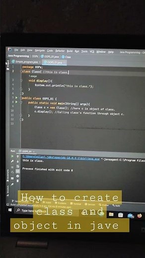 How to create class and object in java Programming | java for beginners #coding #classandobject