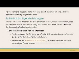 Wie man Hibernate-Entitäten initialisiert, die durch Remote-Methodenaufruf abgerufen werden