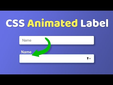 Animated Floating Input Labels Pure CSS