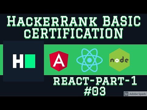 HackerRank React Basic certification Part-1